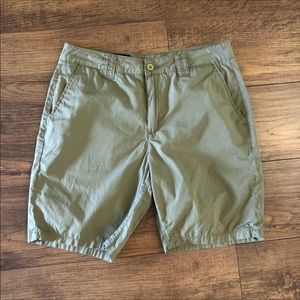 O’Neill Mens Shorts Olive Green Size 32 Chino Flat Front